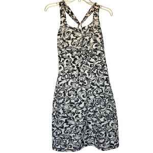 Title Nine Athletic Dress Size S Sleeveless Gray White Patterned Exercise Casual